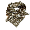 Foulard léopard - Flower green