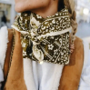 Foulard léopard - Flower green
