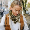 Foulard léopard - Flower green