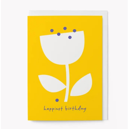 Carte avec enveloppe - Happiest Birthday - WHFL01