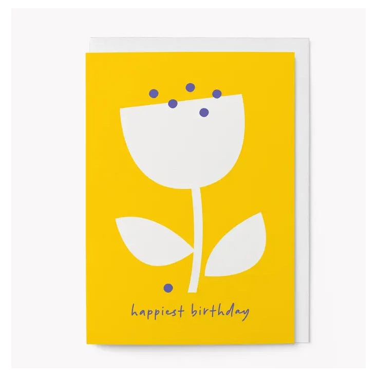 Carte avec enveloppe - Happiest Birthday - WHFL01