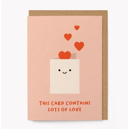 Carte avec enveloppe - This Card Contains Lots of Love - CUTE26