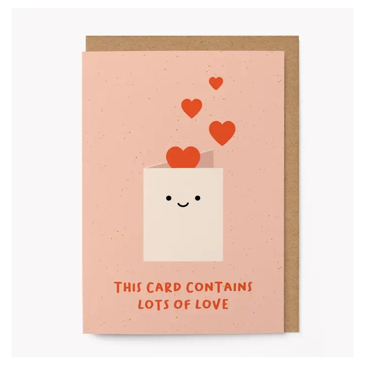 Carte avec enveloppe - This Card Contains Lots of Love - CUTE26