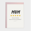 Kaart blanche - carte postale - Mom short review
