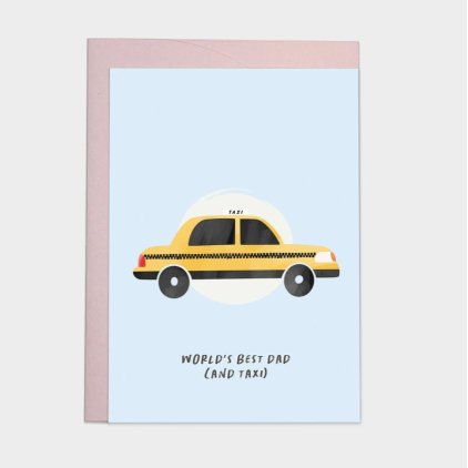 Kaart blanche - carte postale - World's best dad (taxi)