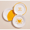 Assiette - Coeur solaire - Jaune