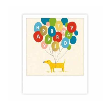 Mini carte postale - happy birthday dog - MP0321EN