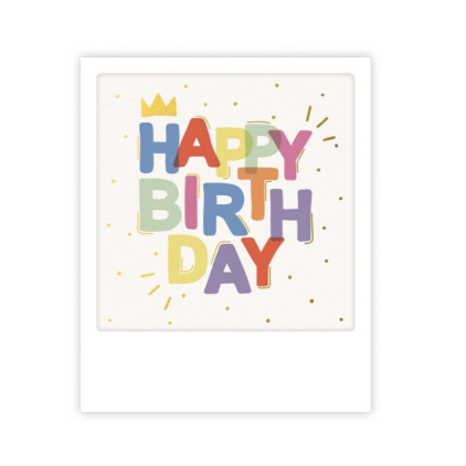 Mini carte postale - happy birthday letters - MP1126EN