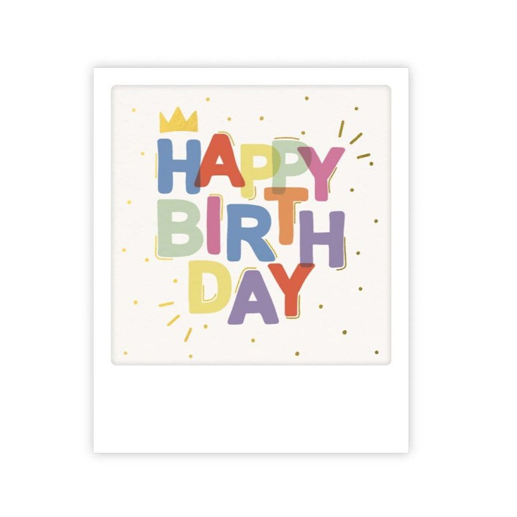 Mini carte postale - happy birthday letters - MP1126EN