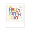 Mini carte postale - happy birthday letters - MP1126EN