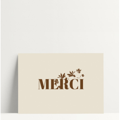 Carte simple - merci fleurs
