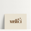 Carte simple - merci fleurs