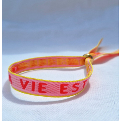 Bracelet ruban - La vie est belle