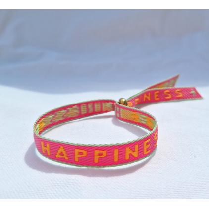 Bracelet ruban - Happiness