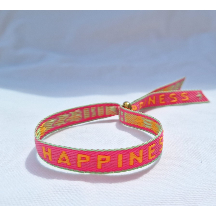 Bracelet ruban - Happiness