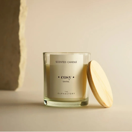 Bougie en verre 200g - Cosy - Santal