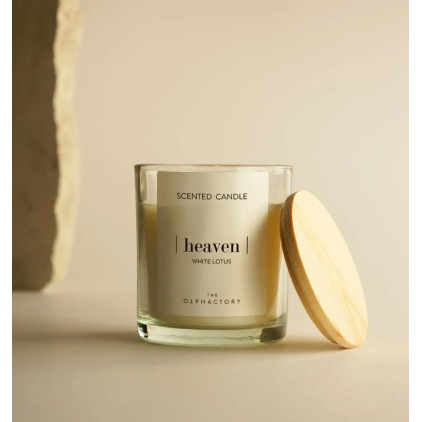Bougie en verre 200g - Heaven - White Lotus