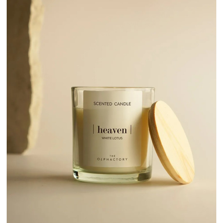 Bougie en verre 200g - Heaven - White Lotus
