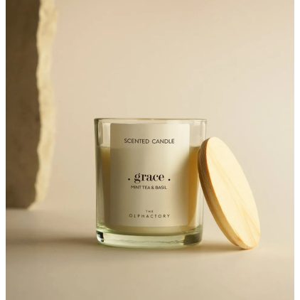 Bougie en verre 200g - Grace - Mint Tea & Basil
