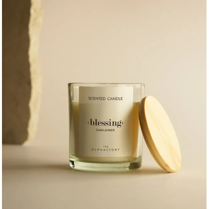 Bougie en verre 200g - Blessing - Dark Amber