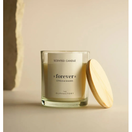 Bougie en verre 200g - Forever - Citrus & Shades
