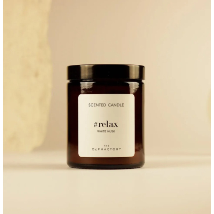 Bougie en verre 135g - Relax - White Musk