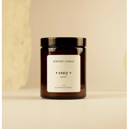Bougie en verre 135g - Cosy - Santal