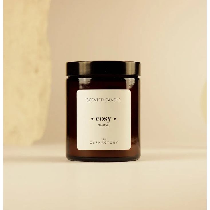 Bougie en verre 135g - Cosy - Santal