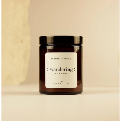 Bougie en verre 135g - Wandering - Goji & Black Tea