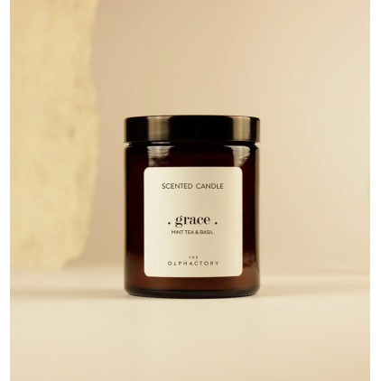 Bougie en verre 135g - Grace - Mint Tea & Basil