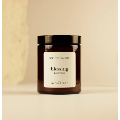 Bougie en verre 135g - Blessing - Dark Amber