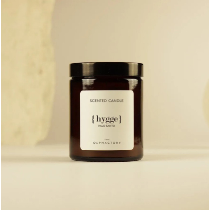 Bougie en verre 135g - Hygge - Palo Santo