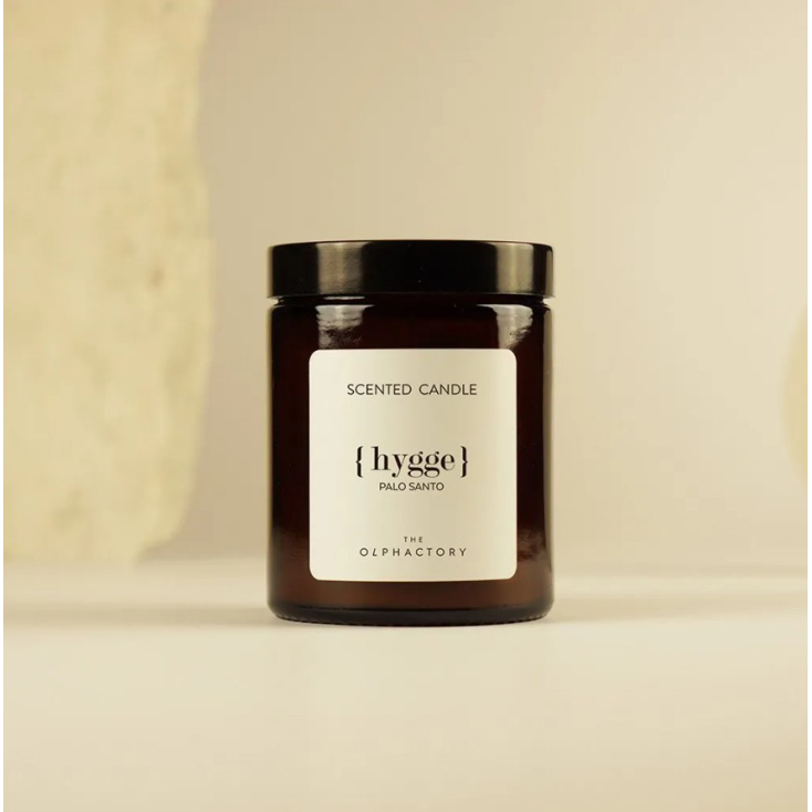 Bougie en verre 135g - Hygge - Palo Santo