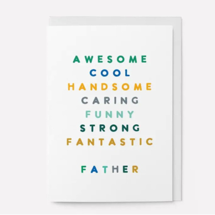 Carte avec enveloppe - Awesome father - TYPO38