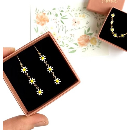 Boucles d'oreilles Marguerites