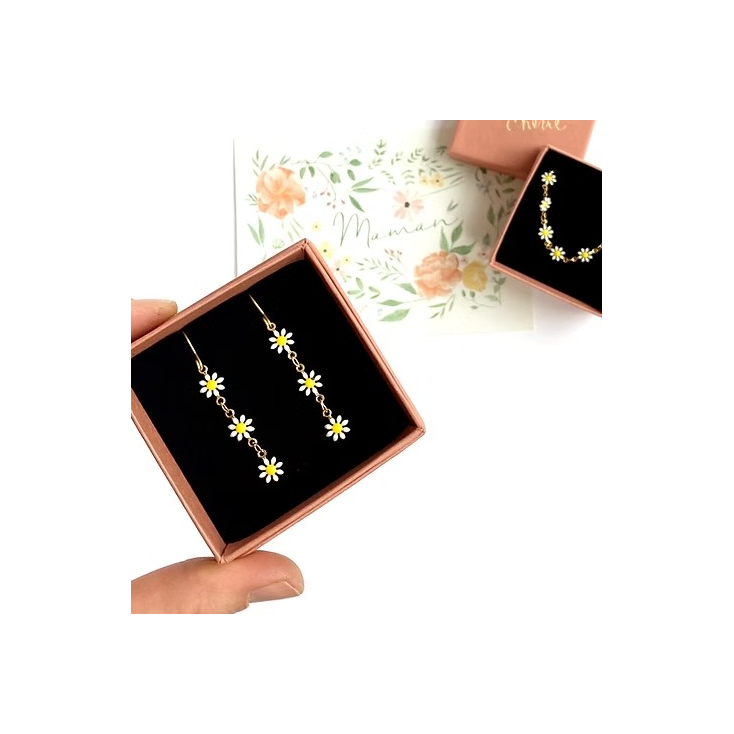 Boucles d'oreilles Marguerites