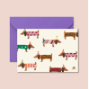 Carte avec enveloppe - Teckel Birthday