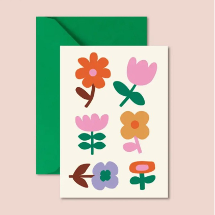 Carte avec enveloppe - Fleurs
