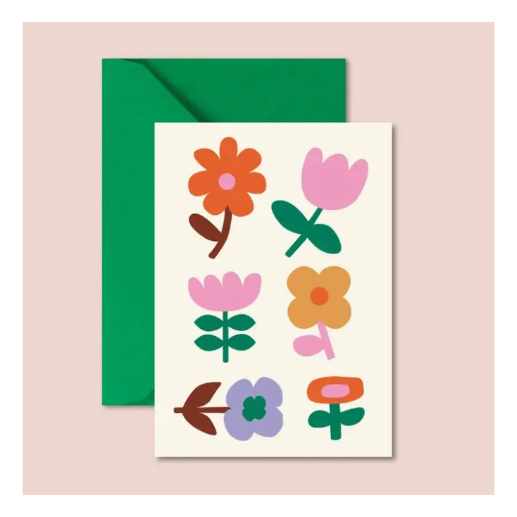 Carte avec enveloppe - Poétique fleurs
