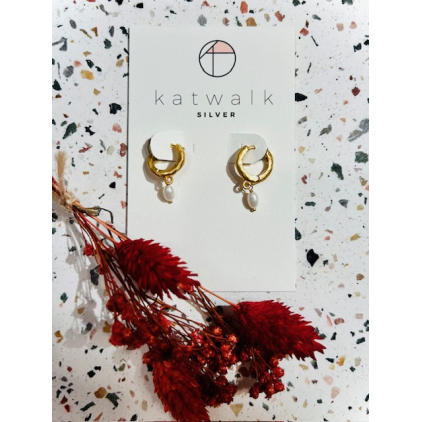 Boucles d'oreilles - messing - créoles épaisses martelées - small