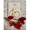 Boucles d'oreilles - messing - créoles griffées - large