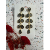 Boucles d'oreilles - messing - pierres grises