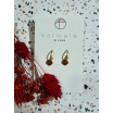 Boucles d'oreilles - or - petite créole et pastille irrégulière