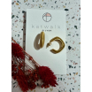 Boucles d'oreilles - messing - créoles épaisses crarré arrondi - medium