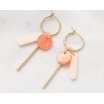 Boucles d'oreilles Solène rose - F026