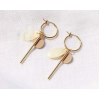 Boucles d'oreilles Solène rose - F001