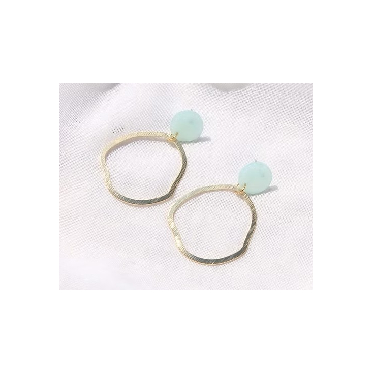 Boucles d'oreilles Britt gris- F045