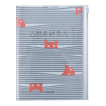 Agenda Cats A6 2025-2026 - Gray