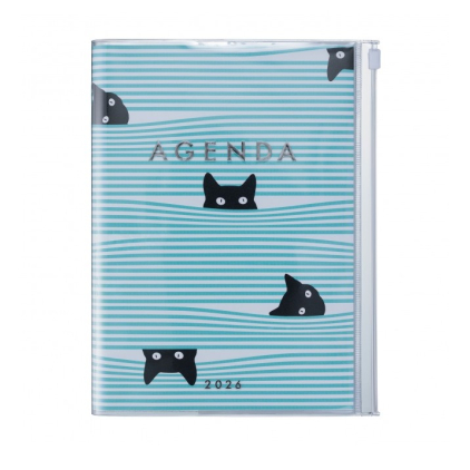 Agenda Cats A6 2025-2026 - Mint