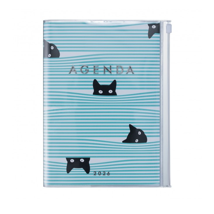 Agenda Cats A6 2025-2026 - Mint